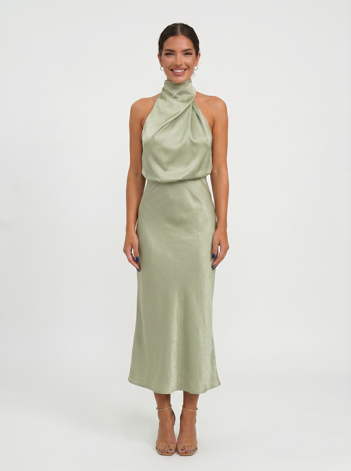 Carmina | Langes Kleid mit Halterneck