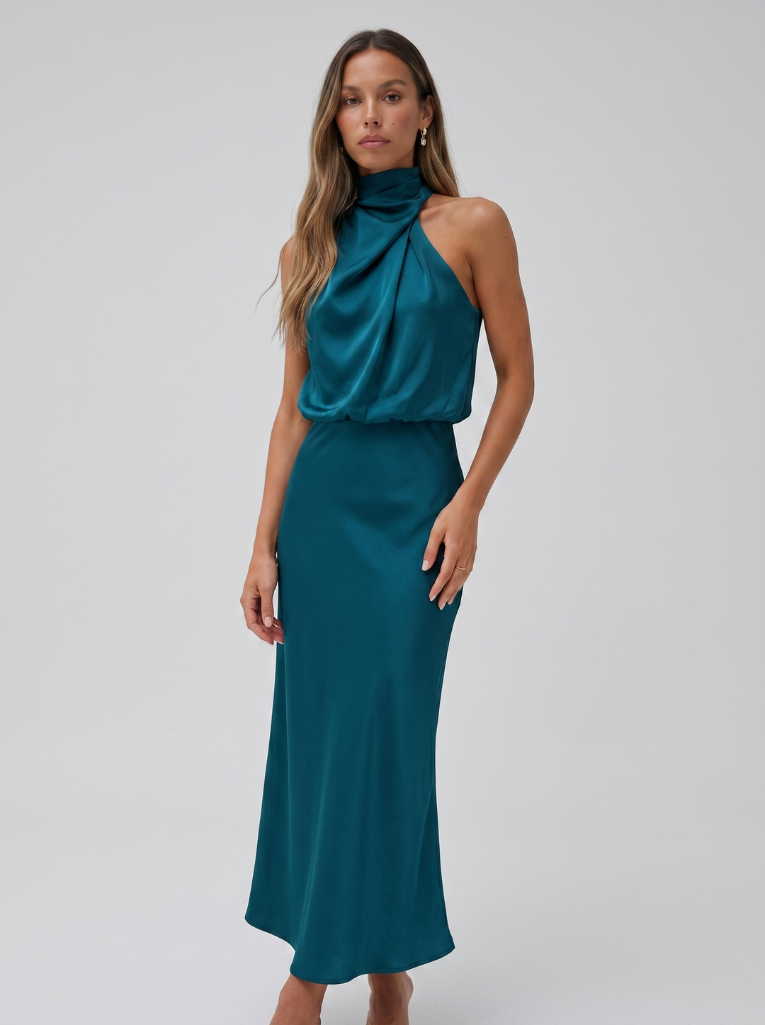 Carmina | Langes Kleid mit Halterneck