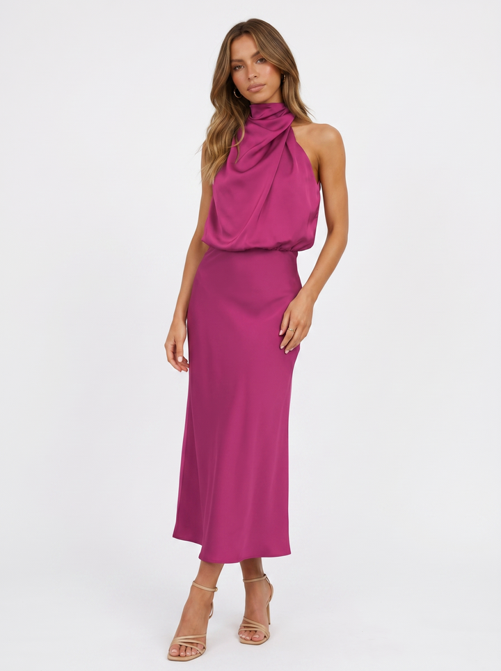 Carmina | Langes Kleid mit Halterneck