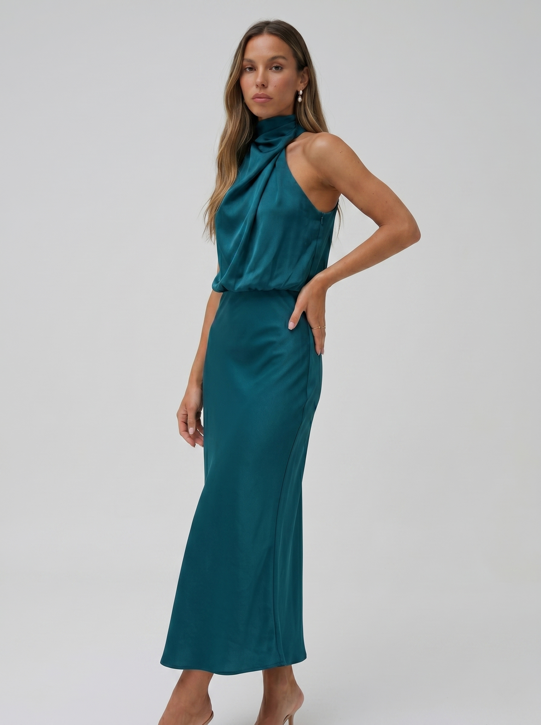 Carmina | Langes Kleid mit Halterneck