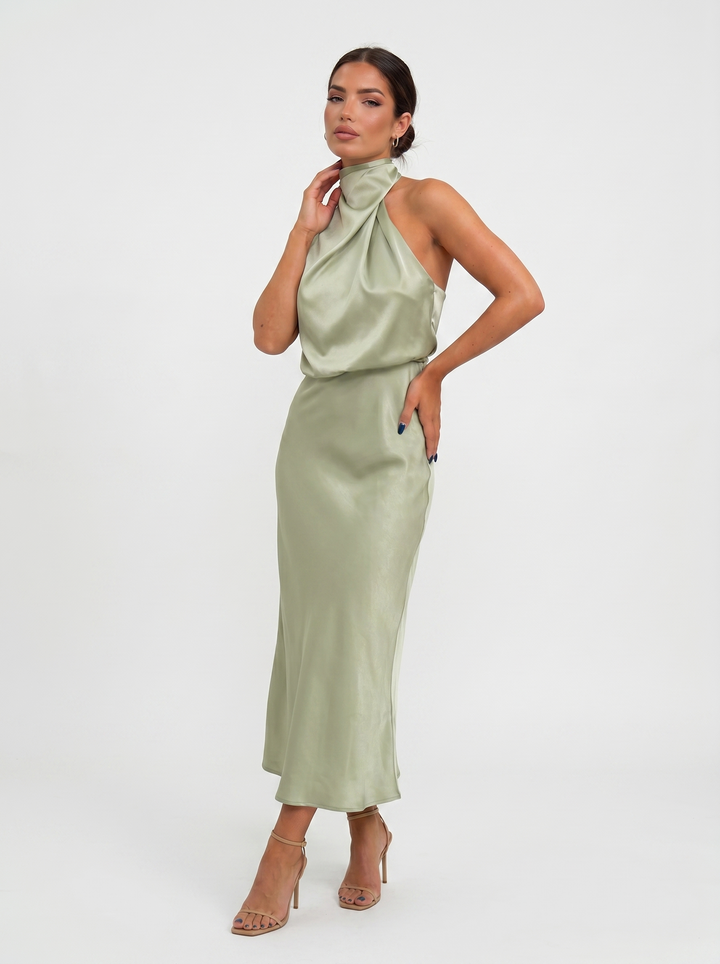 Carmina | Langes Kleid mit Halterneck