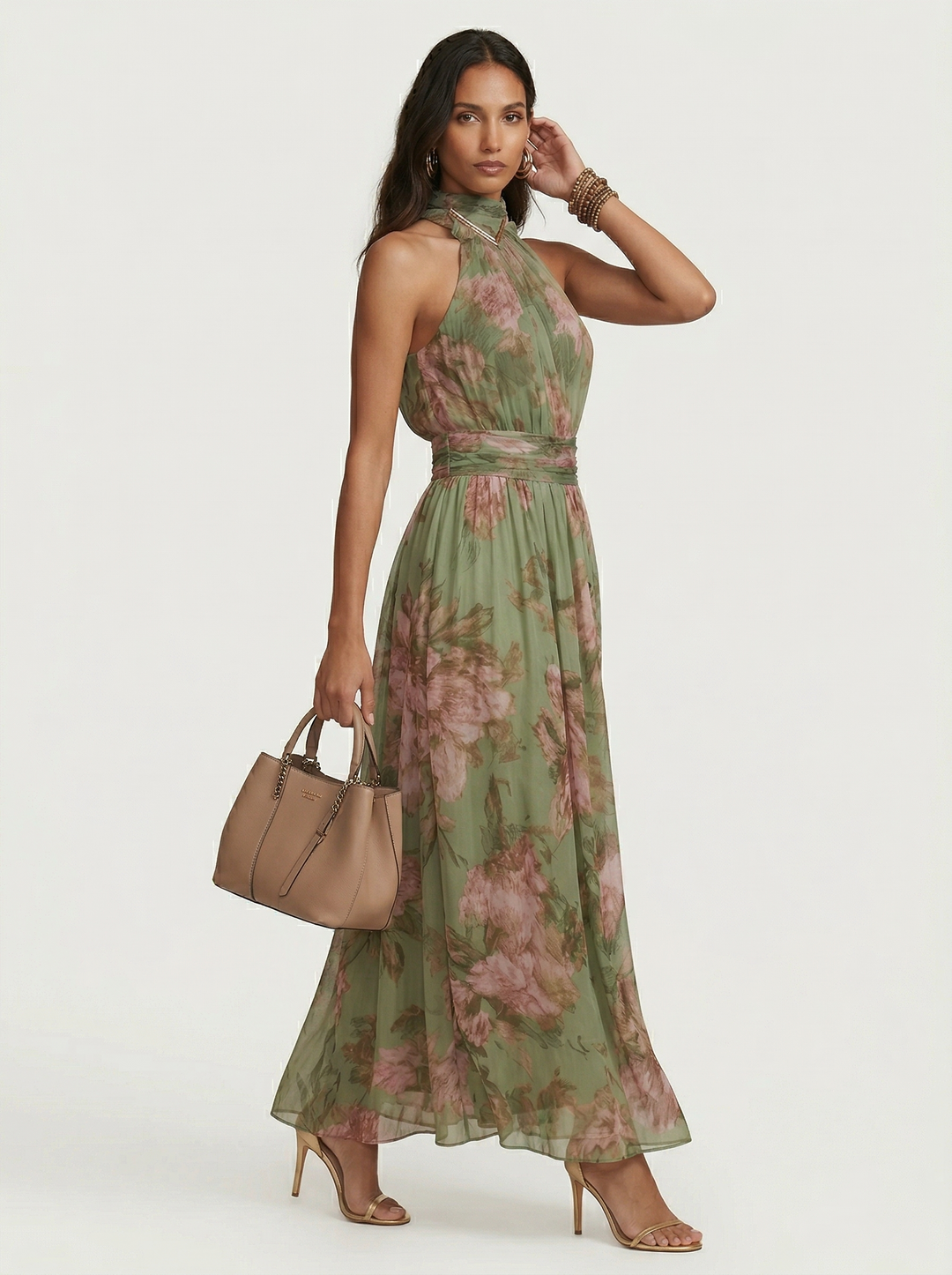 Olivia | Langes florales Kleid