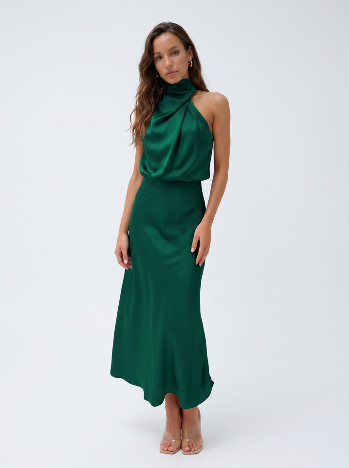 Carmina | Langes Kleid mit Halterneck