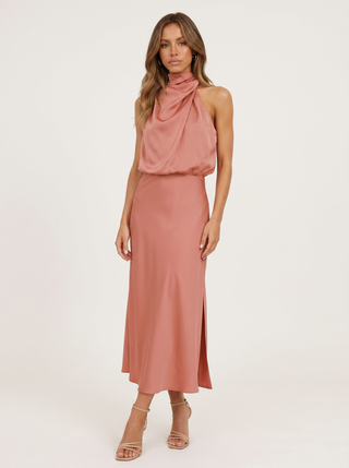 Carmina | Langes Kleid mit Halterneck