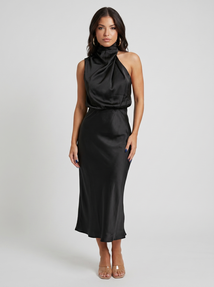 Carmina | Langes Kleid mit Halterneck