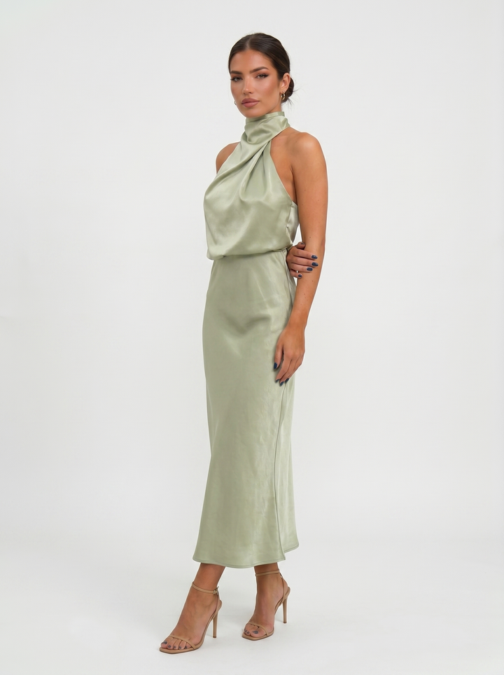 Carmina | Langes Kleid mit Halterneck