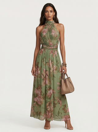 Olivia | Langes florales Kleid