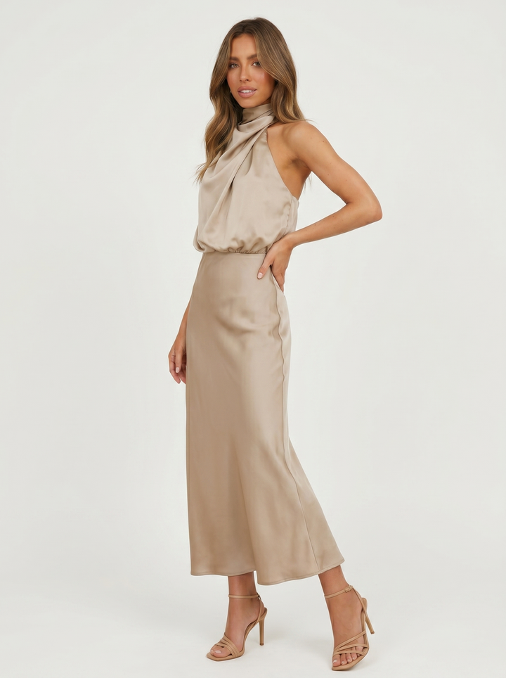 Carmina | Langes Kleid mit Halterneck