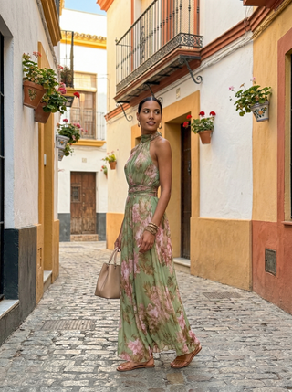 Olivia | Langes florales Kleid
