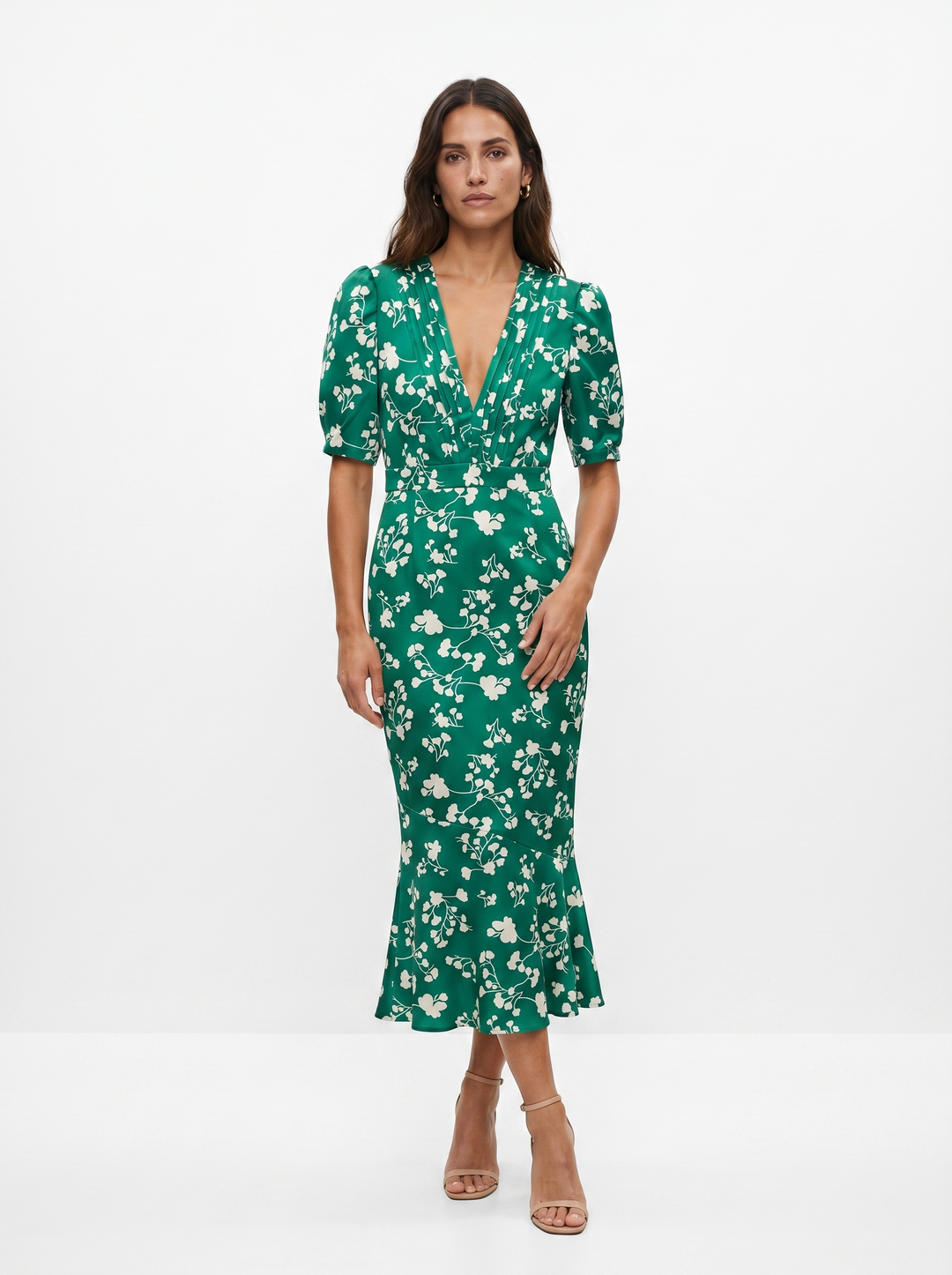 Amaia | Kleid mit floralem Design und V-Ausschnitt