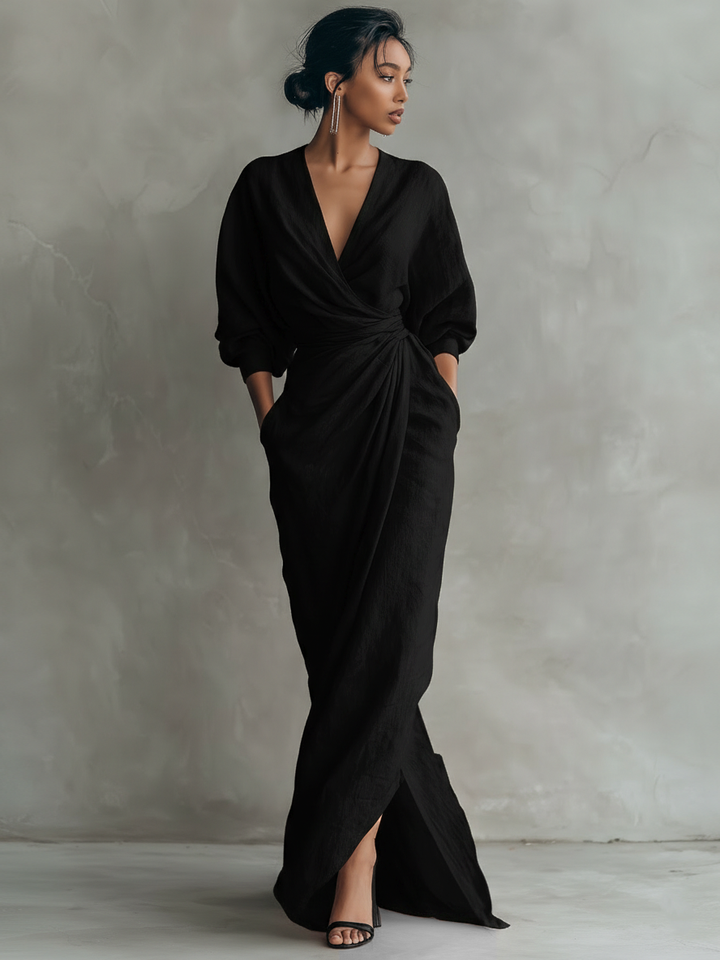 Roselle | Weiches Wickel-Abendkleid