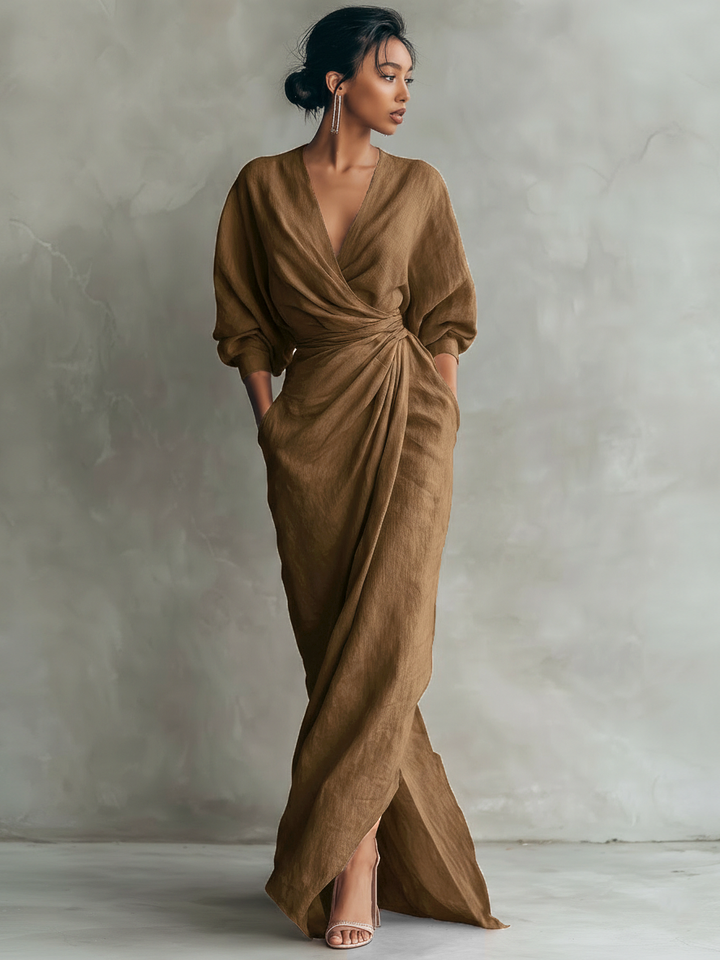 Roselle | Weiches Wickel-Abendkleid