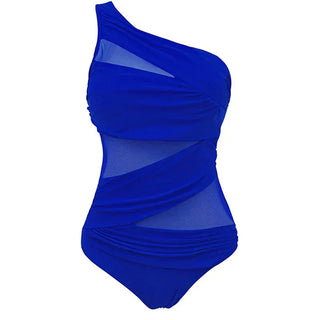 Maren | Asymmetrischer Badeanzug mit Mesh-Detail