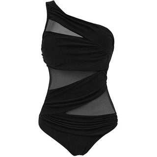 Maren | Asymmetrischer Badeanzug mit Mesh-Detail