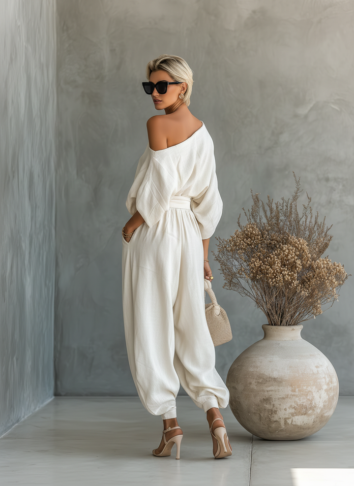 Ayla | Minimalistisches One-Shoulder-Set
