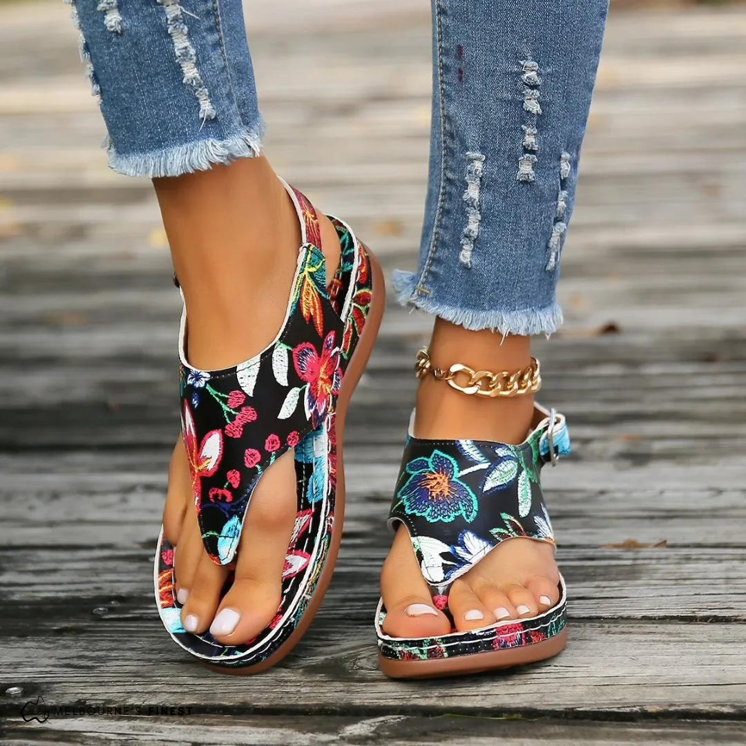 Flow | Sandalen mit Blumenmuster