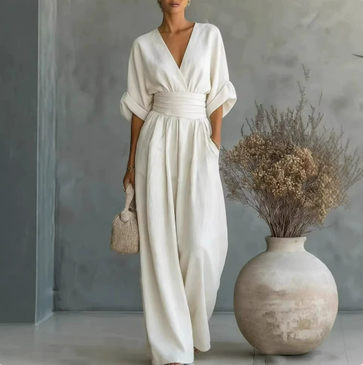 Marina | Lockerer Jumpsuit mit weitem Bein