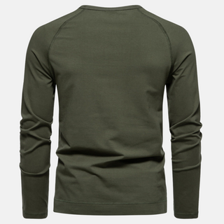 Finn | Baumwoll-Langarm-Henleyshirt