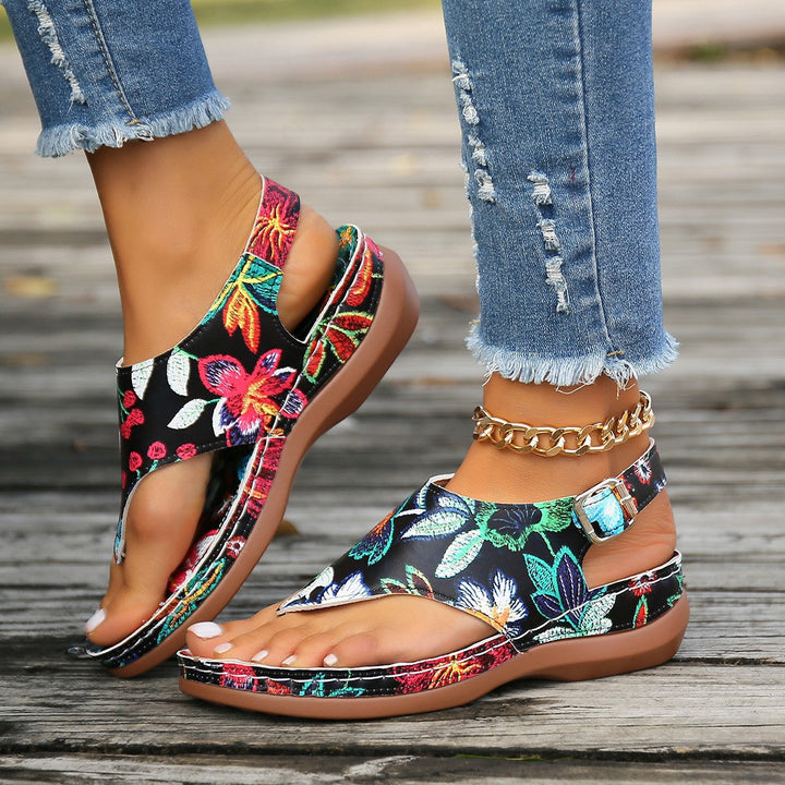 Flow | Sandalen mit Blumenmuster