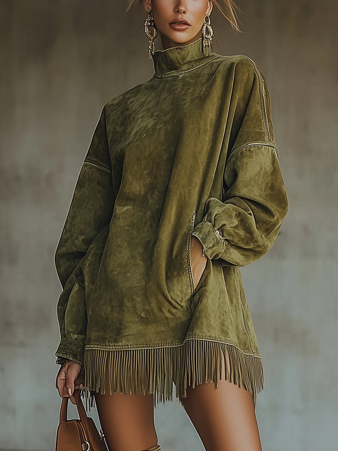 Sheri | Gemütliches Fransen-Kleid