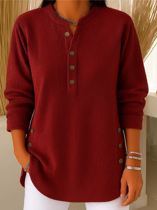 Livia | Gemütlicher Pullover mit dezenten Knopfdetails