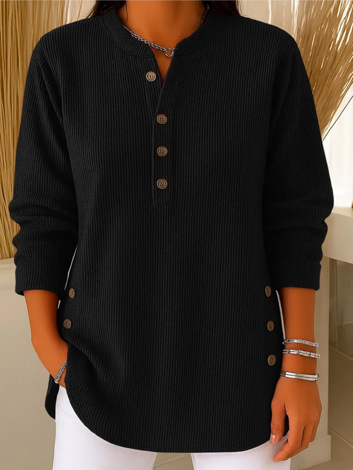 Livia | Gemütlicher Pullover mit dezenten Knopfdetails