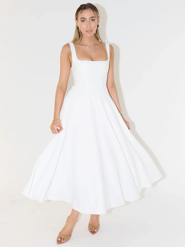 MELISA | Elegantes Midi-Kleid mit femininer Silhouette