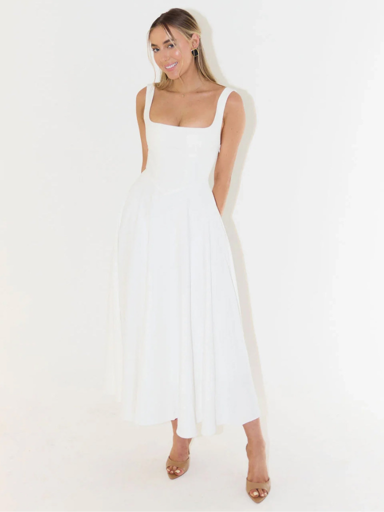 MELISA | Elegantes Midi-Kleid mit femininer Silhouette