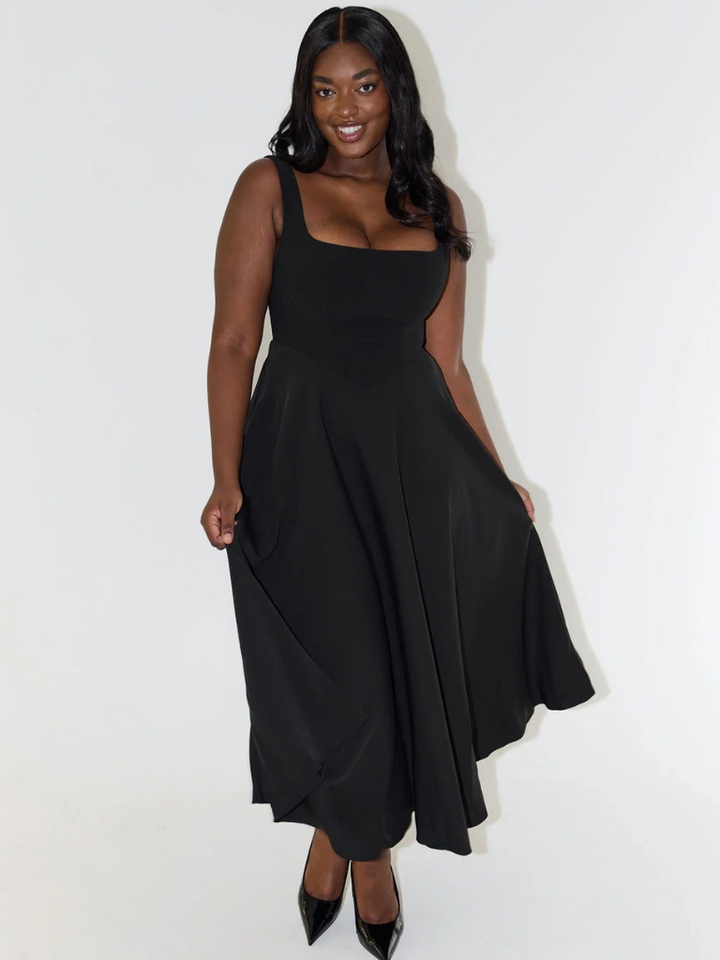 MELISA | Elegantes Midi-Kleid mit femininer Silhouette