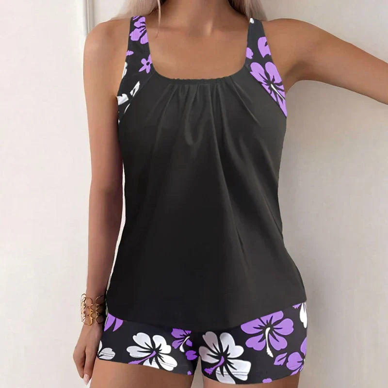 Tatjana | Tankini mit Hibiskus-Print