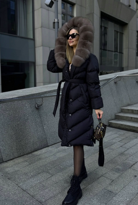 Christina | Elegante Freizeitjacke mit Kunstfellkragen