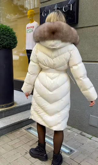 Christina | Elegante Freizeitjacke mit Kunstfellkragen
