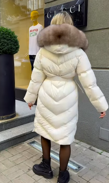 Christina | Elegante Freizeitjacke mit Kunstfellkragen