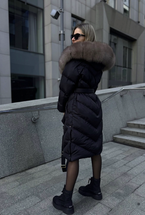 Christina | Elegante Freizeitjacke mit Kunstfellkragen