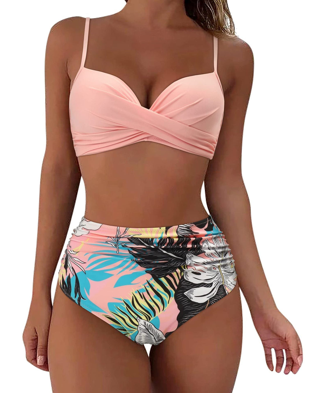 Wilma | Hochschnitt-Bikini mit Wickel-Top