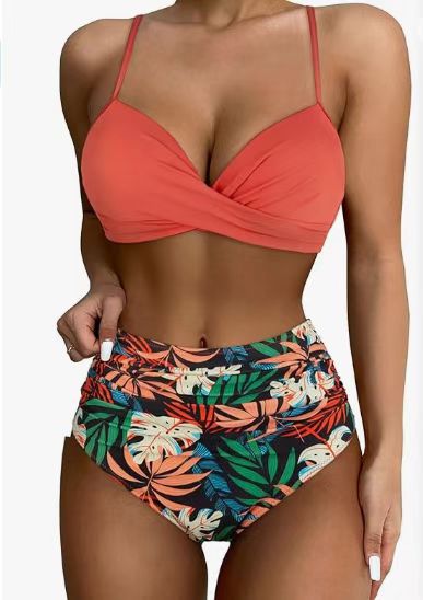 Wilma | Hochschnitt-Bikini mit Wickel-Top
