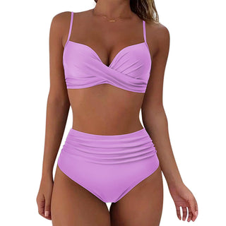 Wilma | Hochschnitt-Bikini mit Wickel-Top