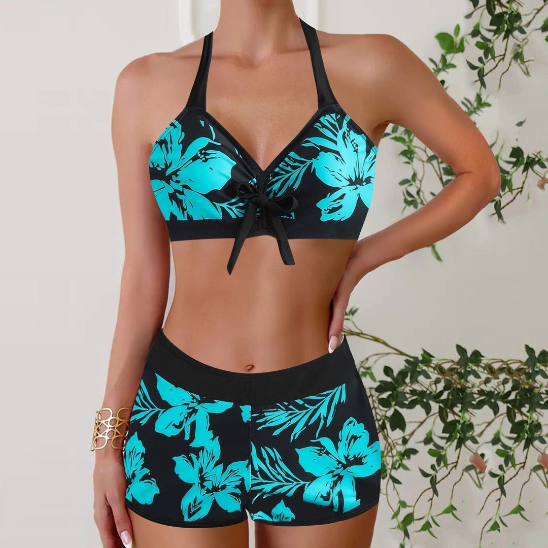 Dorothea | Hochgeschnittener Tankini mit Blumenmuster