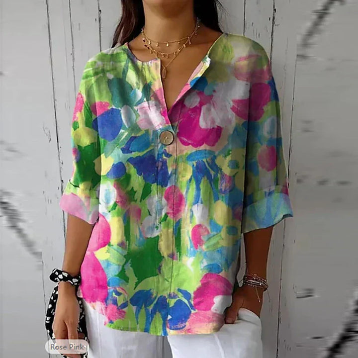 Liora | Luftige Damenbluse mit Blumenmuster