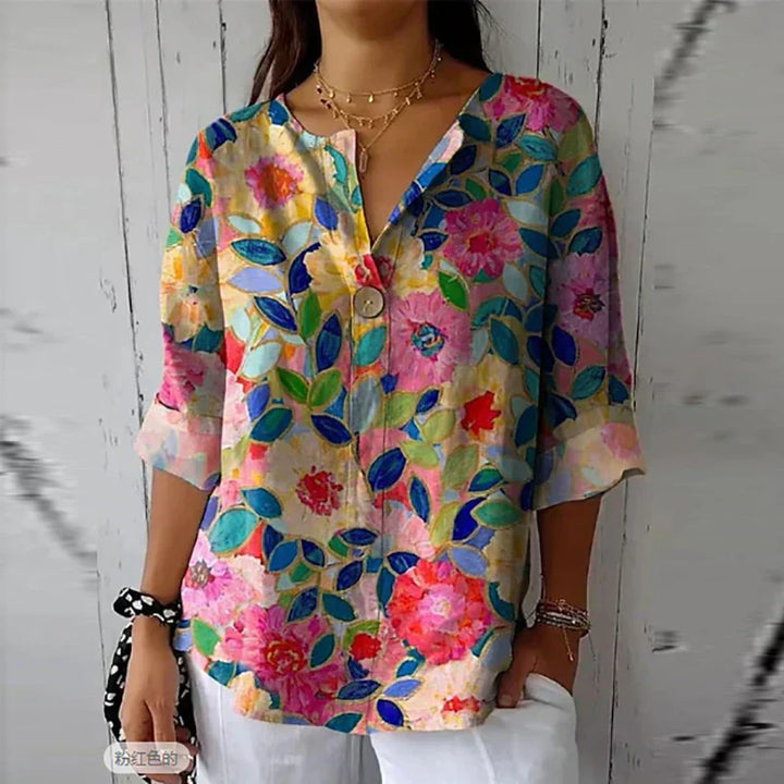 Liora | Luftige Damenbluse mit Blumenmuster
