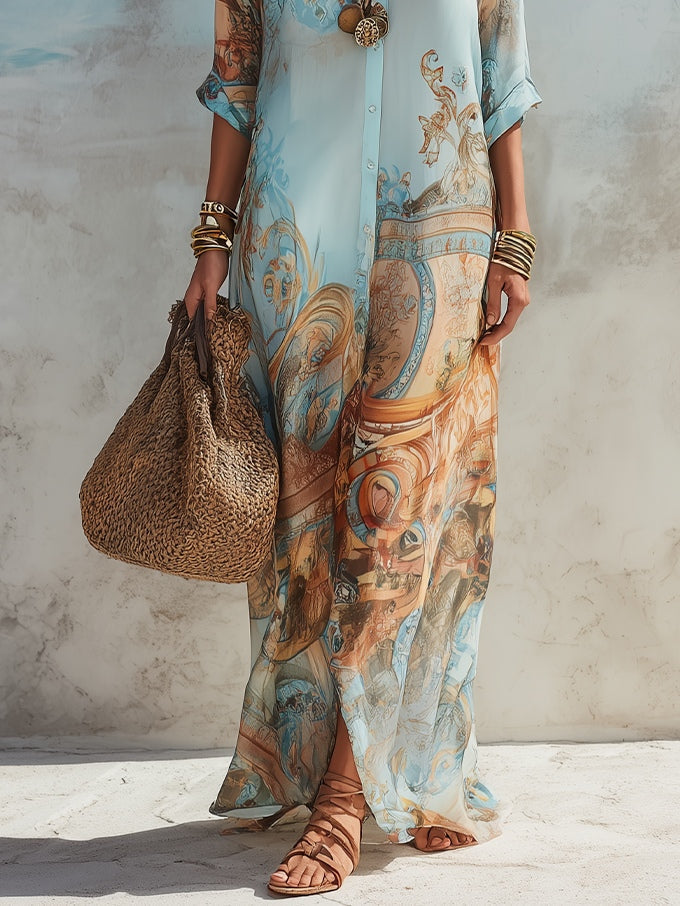 Serena | Kleid Chemisier Mediterraneo