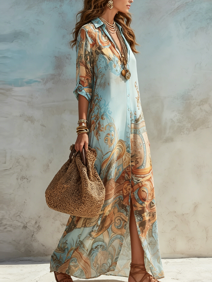 Serena | Kleid Chemisier Mediterraneo
