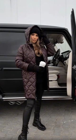 Anna | Elegante Stepp-Winterjacke mit Warmem Kapuze