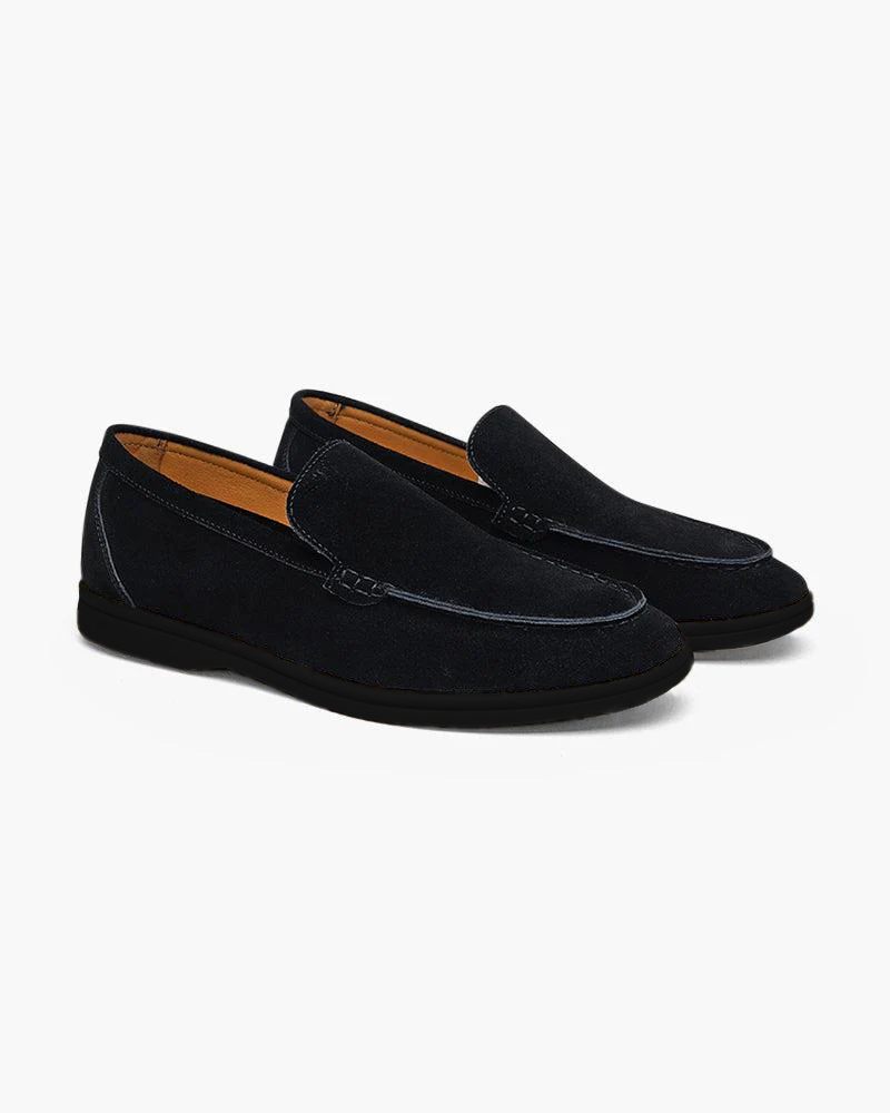 Premium Wildleder Slipper - Schwarze Sohlen