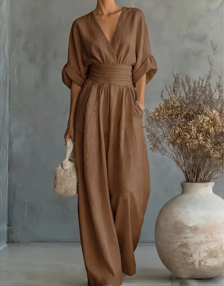 Marina | Lockerer Jumpsuit mit weitem Bein