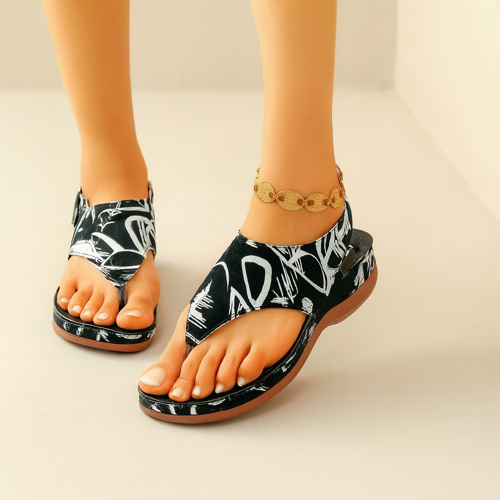 Flow | Sandalen mit Blumenmuster