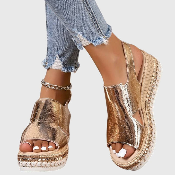 Veronica – Metallic-Sandalen