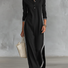 Selene | Lässiges Langarm-Maxikleid