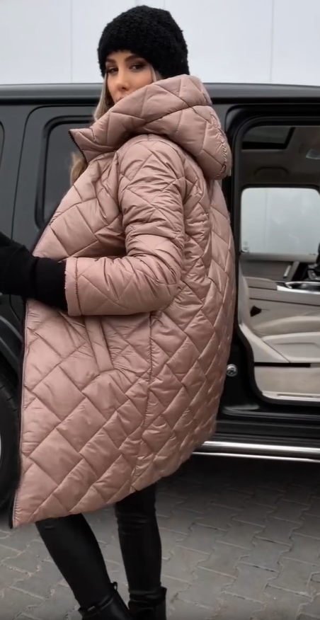 Anna | Elegante Stepp-Winterjacke mit Warmem Kapuze