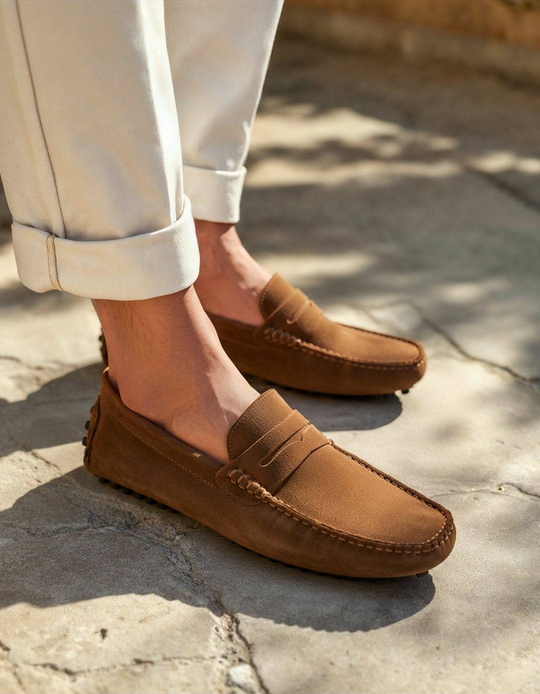 Wildleder Fahrer Slipper